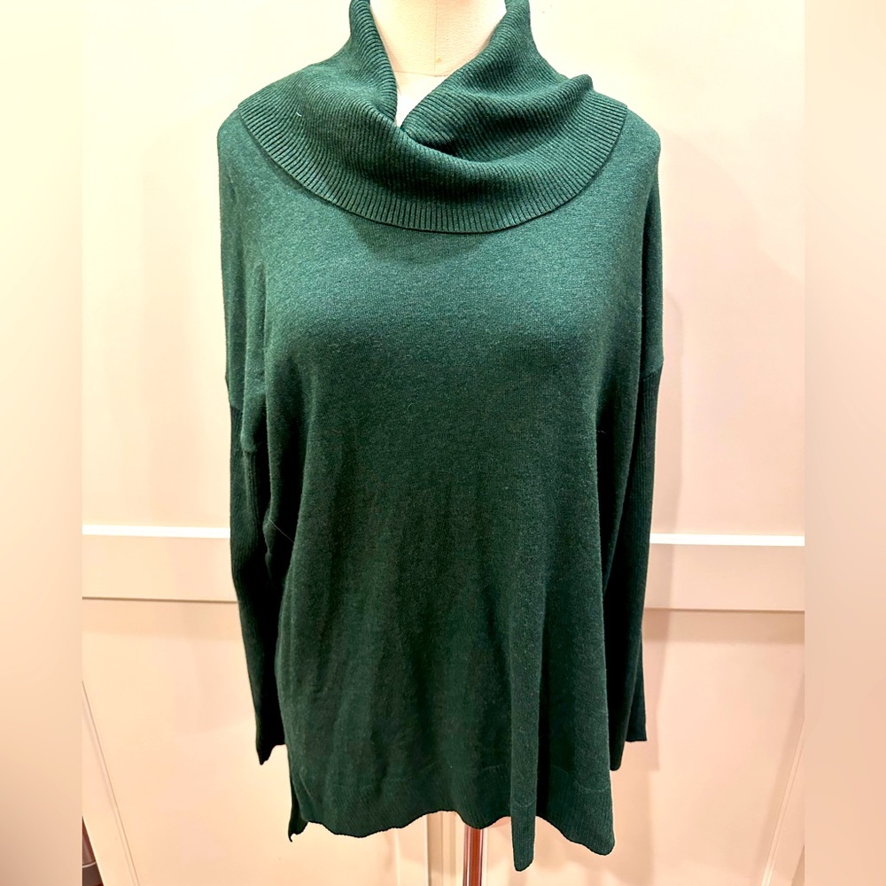 New Direction green cowl neck tunic sweater
